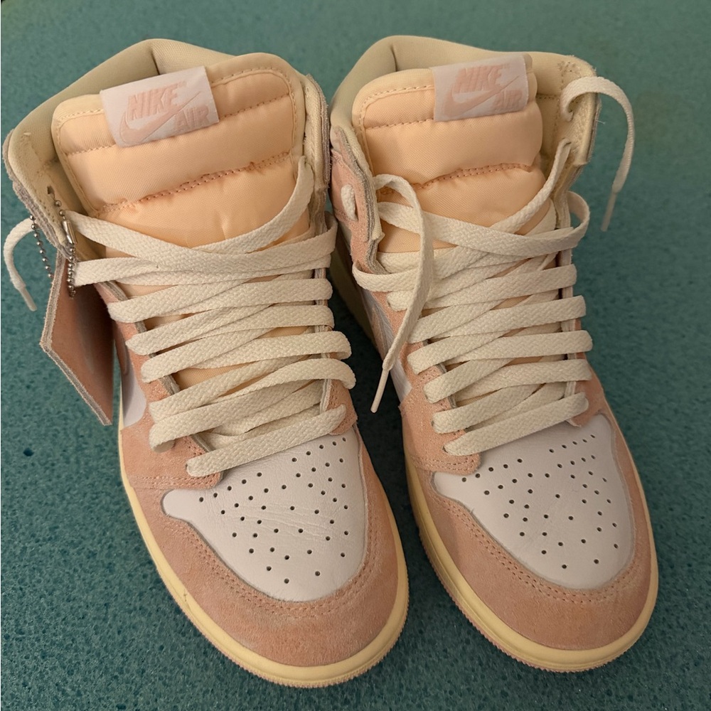 Nike Women’s High-Top Sneakers in Peach and Cream